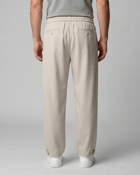 Men's Tapered Trousers Drawstring Waist Buttoned Cuffs – Valedrian — view 8