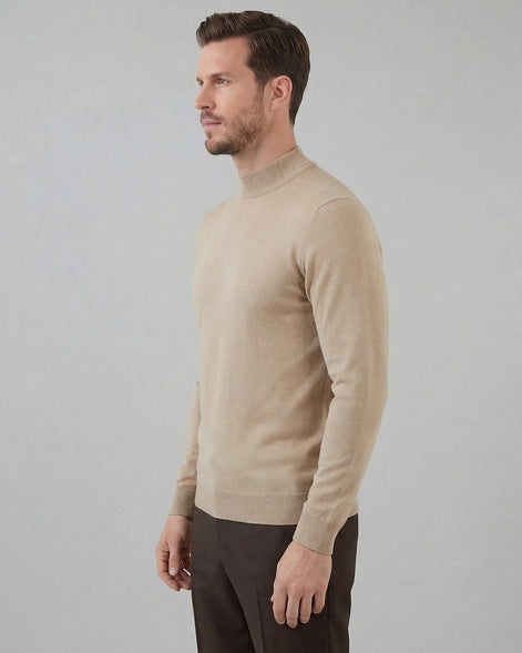 Men's Turtleneck Roll Neck Sweater Brown Navy Sizes S–XL – Valedrian — view 12