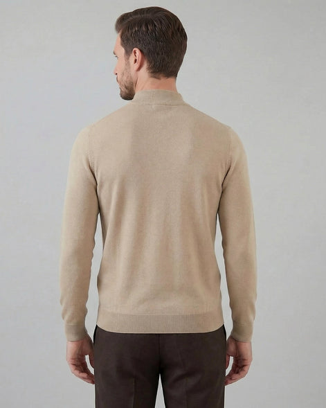 Men's Turtleneck Roll Neck Sweater Brown Navy Sizes S–XL – Valedrian — view 13