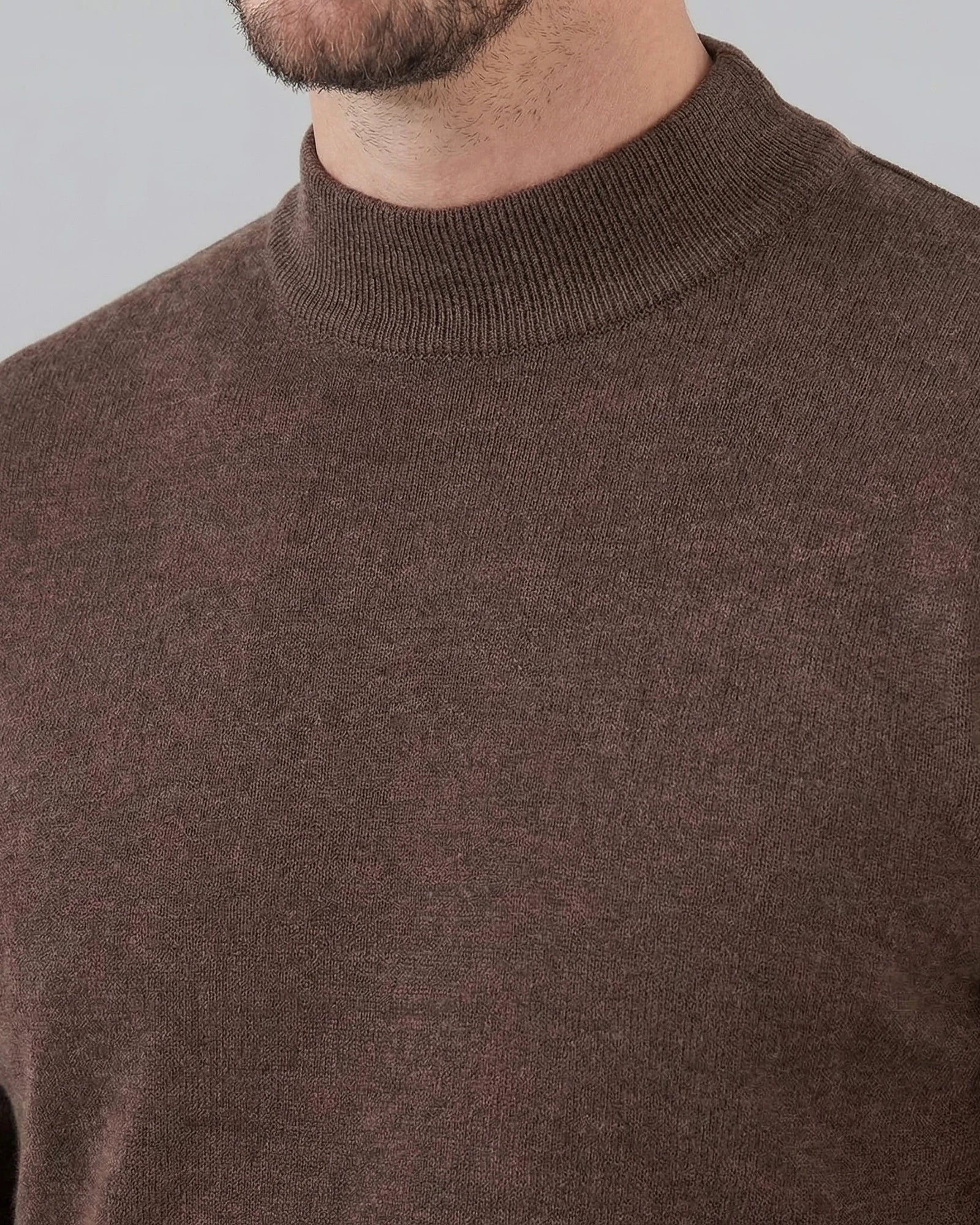 Men's Turtleneck Roll Neck Sweater Brown Navy Sizes S–XL – Valedrian — view 18