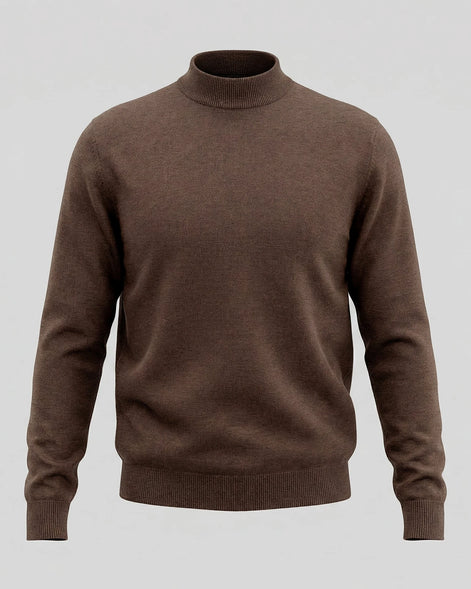 Men's Turtleneck Roll Neck Sweater Brown Navy Sizes S–XL – Valedrian — view 19