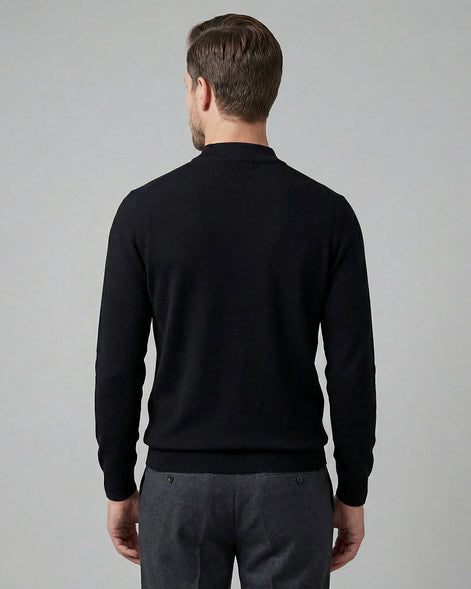 Men's Turtleneck Roll Neck Sweater Brown Navy Sizes S–XL – Valedrian — view 8