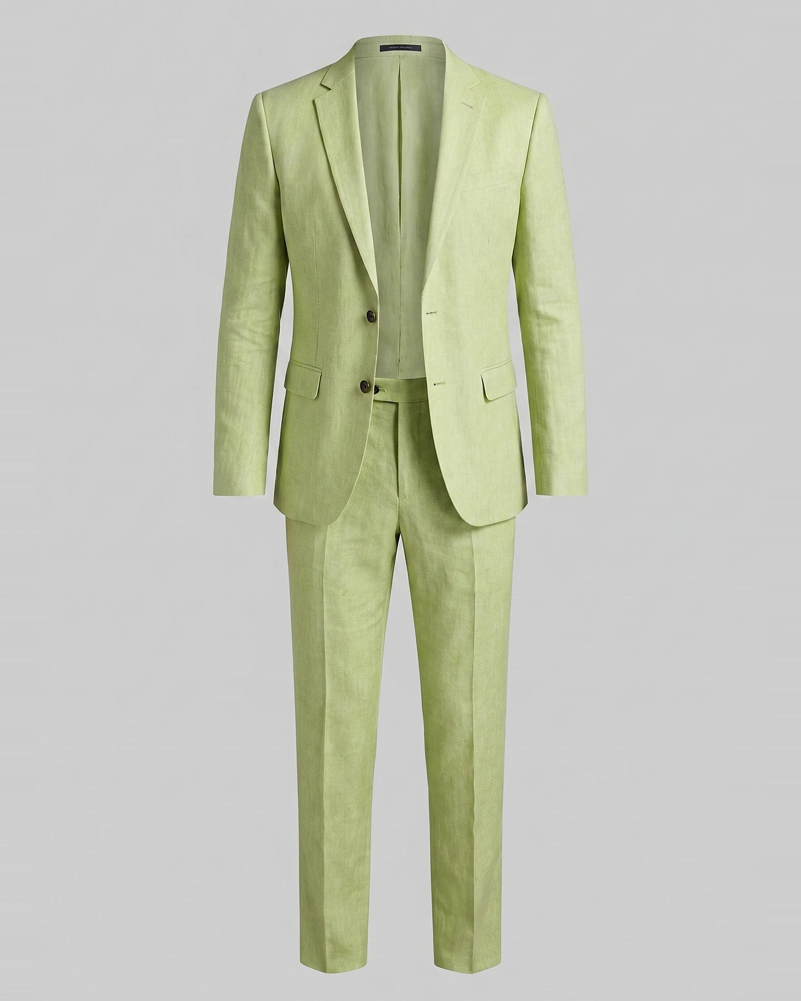 Men's Two Piece Suit Set Navy & Grey Slim Fit Blazer Trousers - Valedrian — view 20