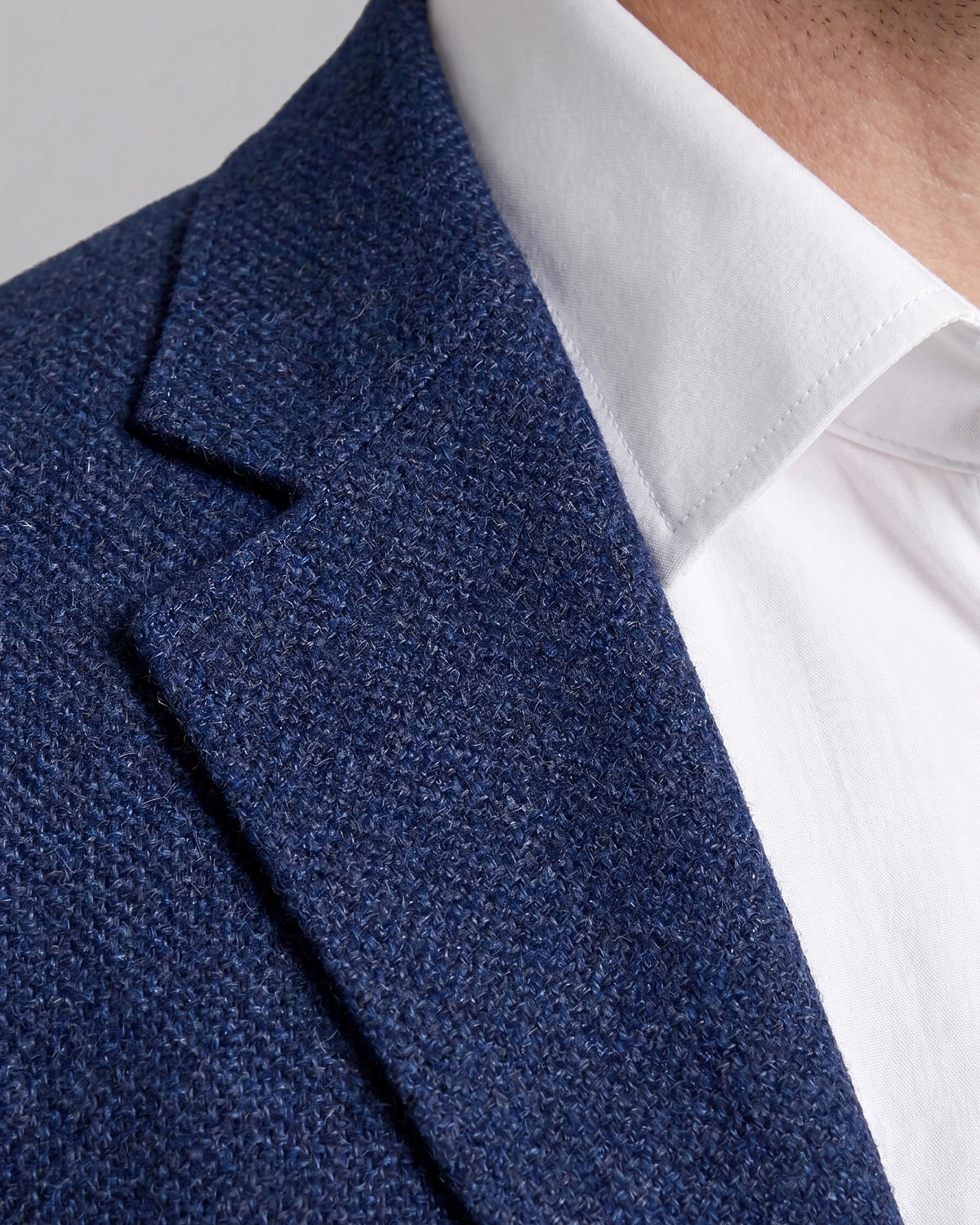 Men's Two Piece Suit Set Navy & Grey Slim Fit Blazer Trousers - Valedrian — view 4