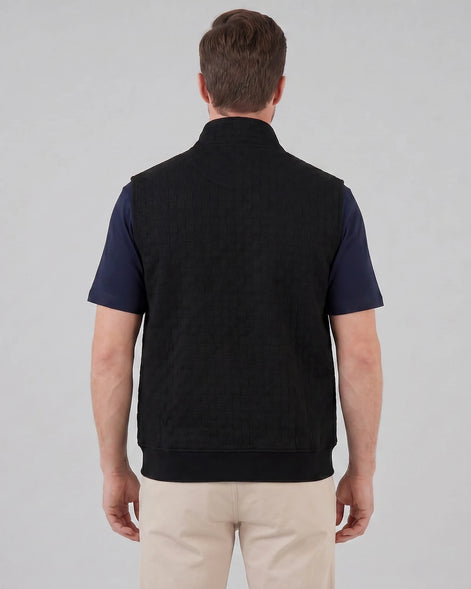 Men's Utility Zip Vest Stand-Up Collar Deep Pockets Khaki Brown - Valedrian — view 18