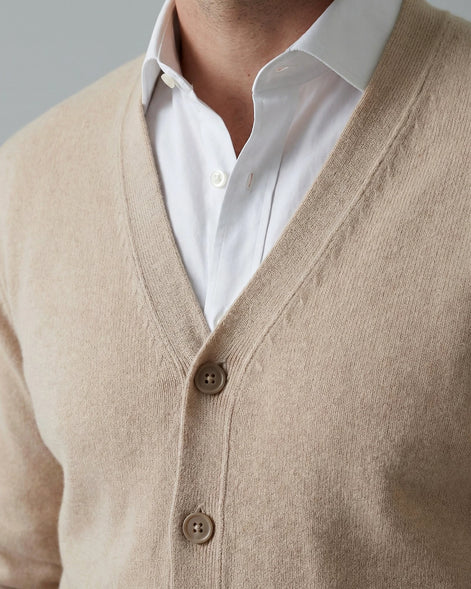 Men's V-Neck Button-Up Cardigan Grey Black Sizes M–3XL – Valedrian — view 13