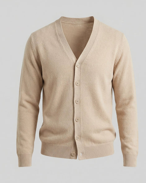 Men's V-Neck Button-Up Cardigan Grey Black Sizes M–3XL – Valedrian — view 14