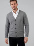 Men's V-Neck Button-Up Cardigan Grey Black Sizes M–3XL – Valedrian