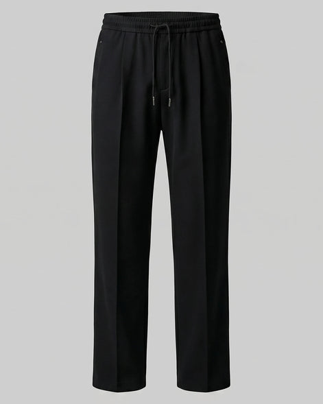 Men's Wide Leg Drawstring Trousers – 65% Nylon, Brown & Beige – Valedrian — view 10