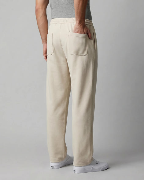 Men's Wide Leg Drawstring Trousers – 65% Nylon, Brown & Beige – Valedrian — view 13