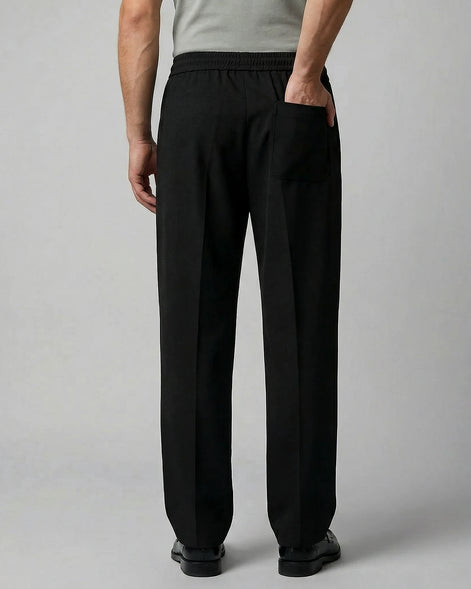 Men's Wide Leg Drawstring Trousers – 65% Nylon, Brown & Beige – Valedrian — view 7