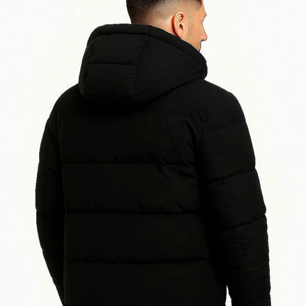 Winter Hooded Puffer Coat | Insulated Longline Design — view 2