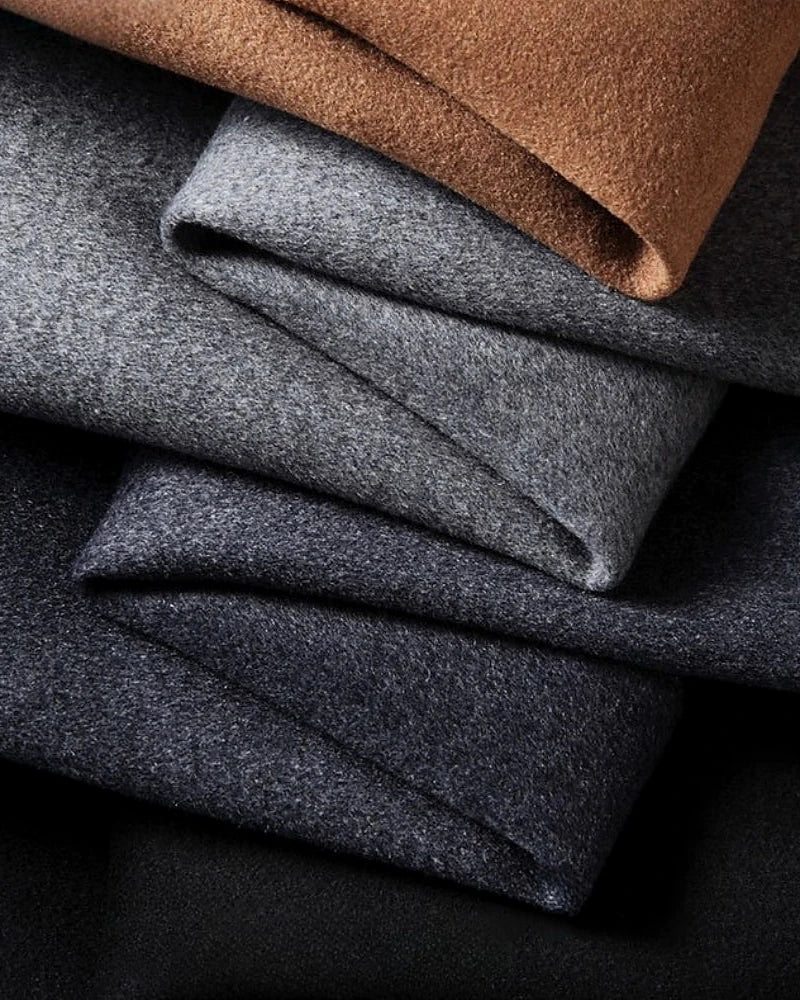 Overcoat, Wool Blend, Double-Breasted, Camel — view 4