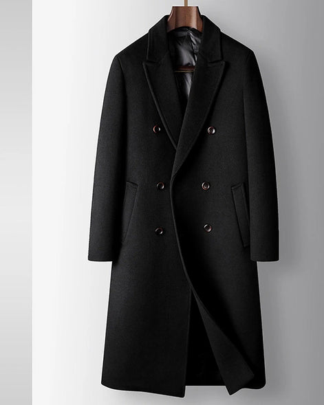Overcoat, Wool Blend, Double-Breasted, Camel — view 5