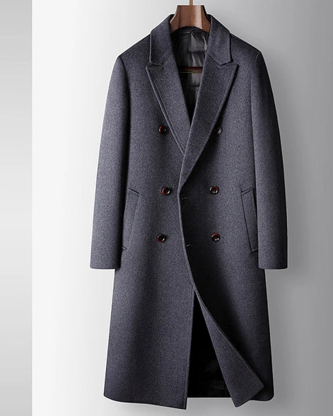 Overcoat, Wool Blend, Double-Breasted, Camel — view 7