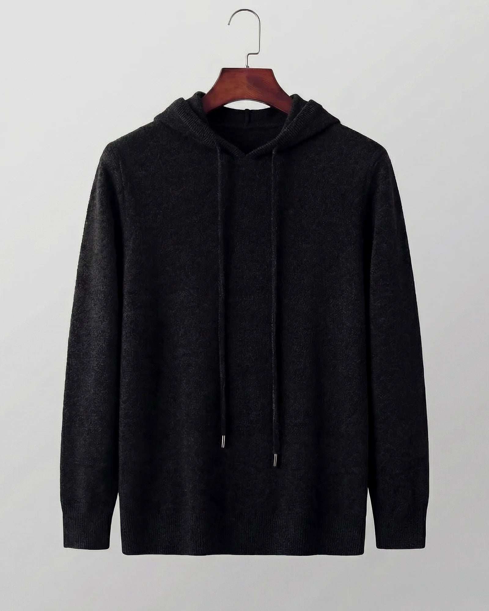Men's Wool Blend Hoodie Brown Grey S–XXL Relaxed Fit - Valedrian — view 7