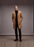 Men's Wool Blend Overcoat Tailored Long Coat Beige Grey - Valedrian