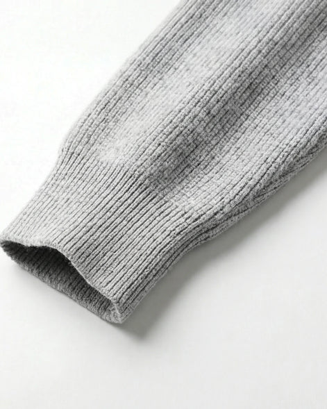 Men's Wool Zip Up Hoodie Light Gray & Blue S–3XL - Valedrian — view 4