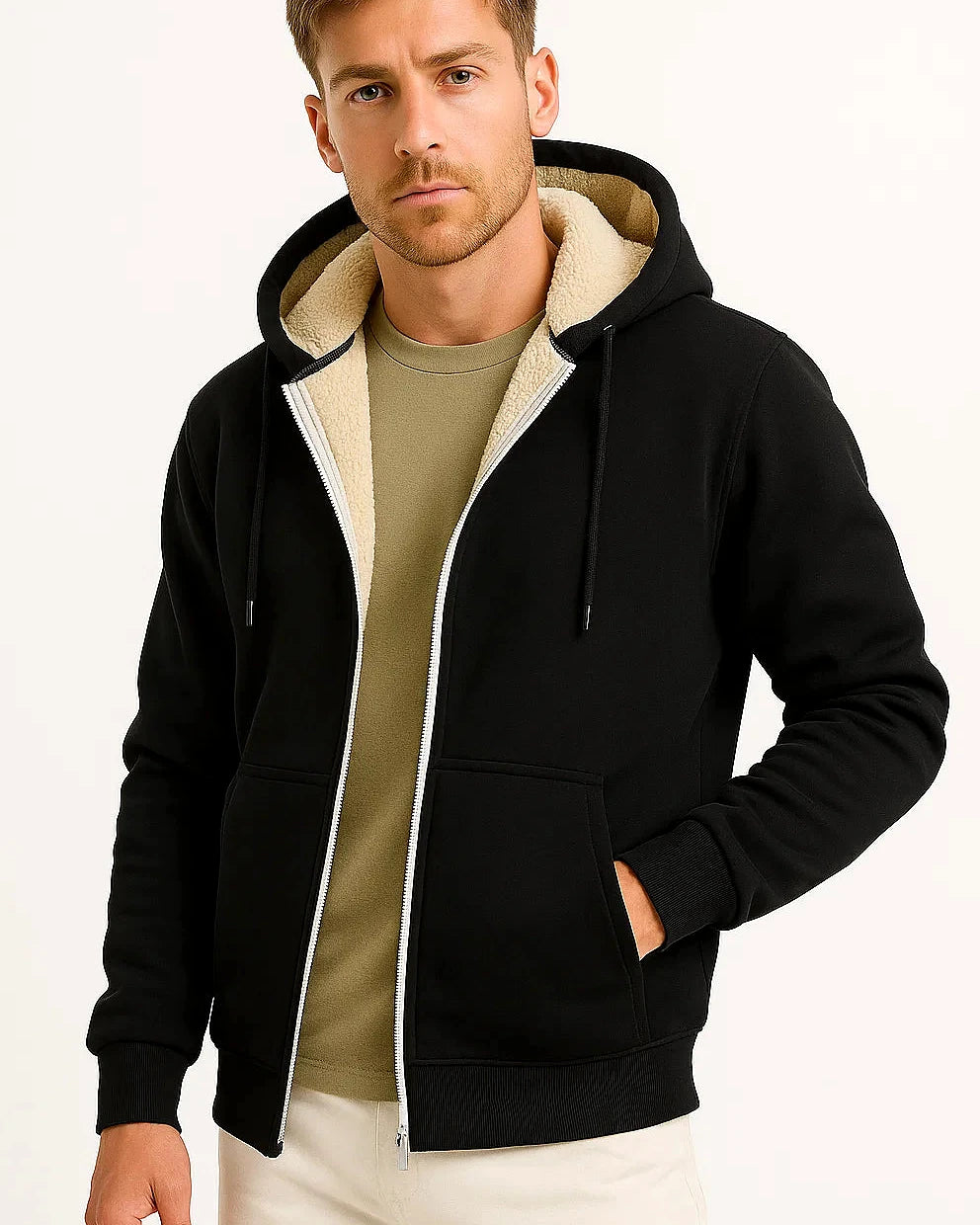 Men’s Zip-Up Fleece Hoodie | Soft Lined | Everyday Comfort — view 4