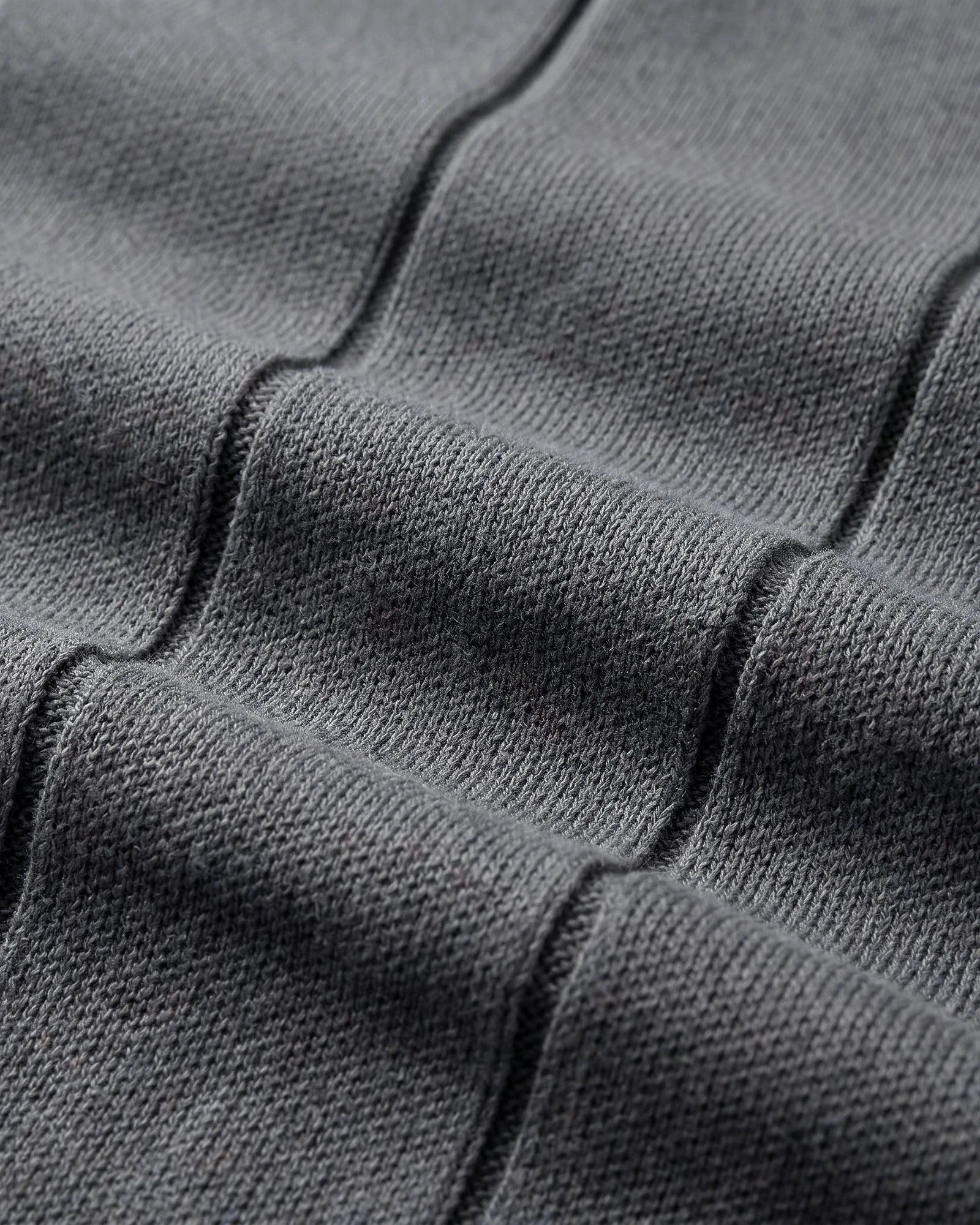 Men's Zipped Polo Shirt Knit Zip Collar Gray & Black - Valedrian — view 15