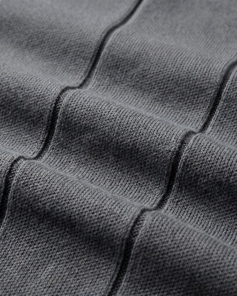 Men's Zipped Polo Shirt Knit Zip Collar Gray & Black - Valedrian — view 15