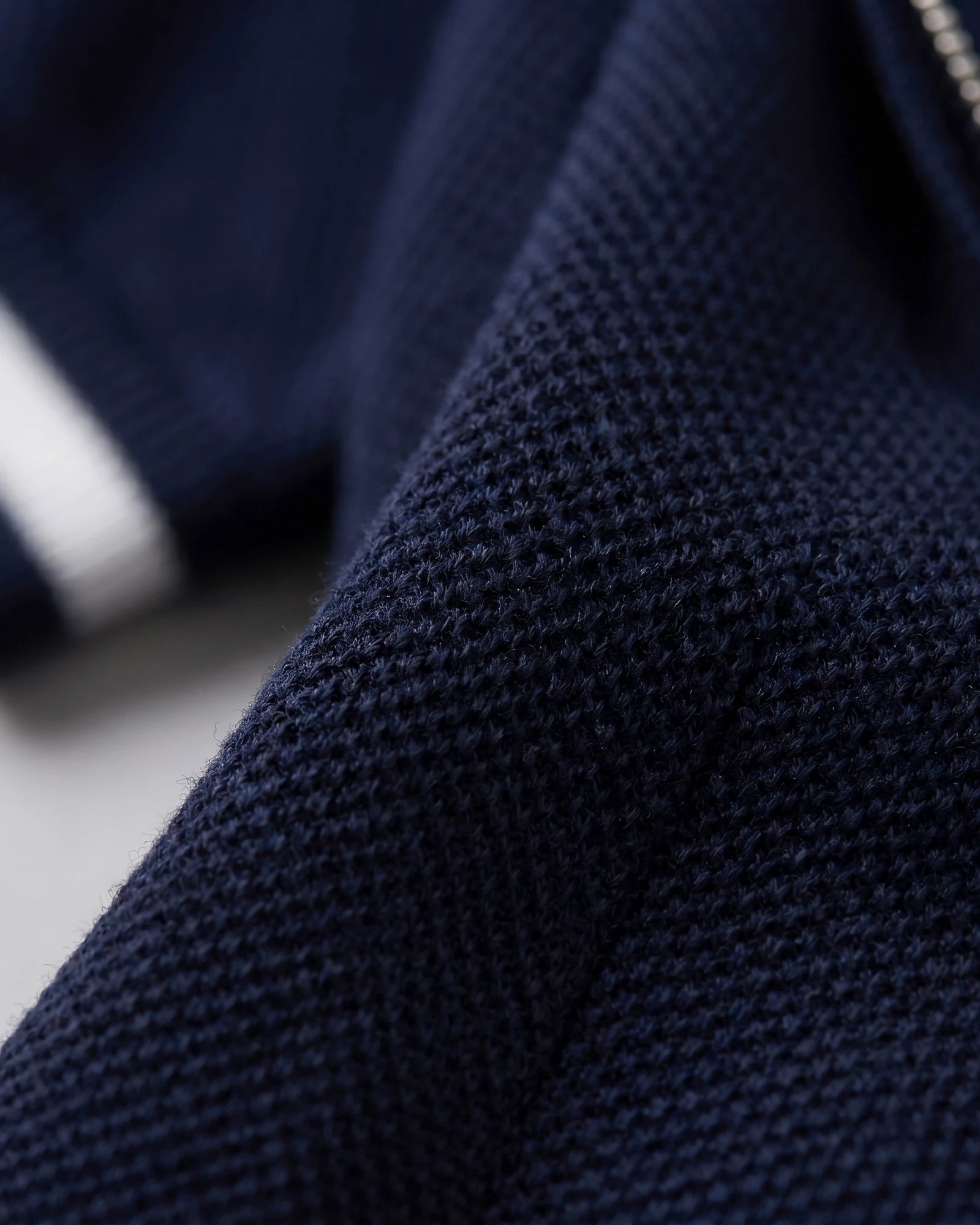 Men's Zipped Polo Shirt Knit Zip Collar Gray & Black - Valedrian — view 30