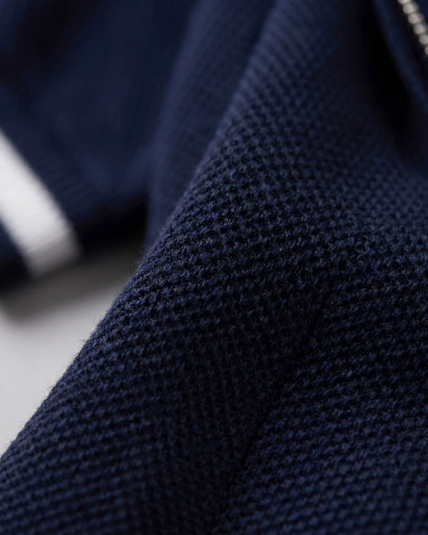 Men's Zipped Polo Shirt Knit Zip Collar Gray & Black - Valedrian — view 30