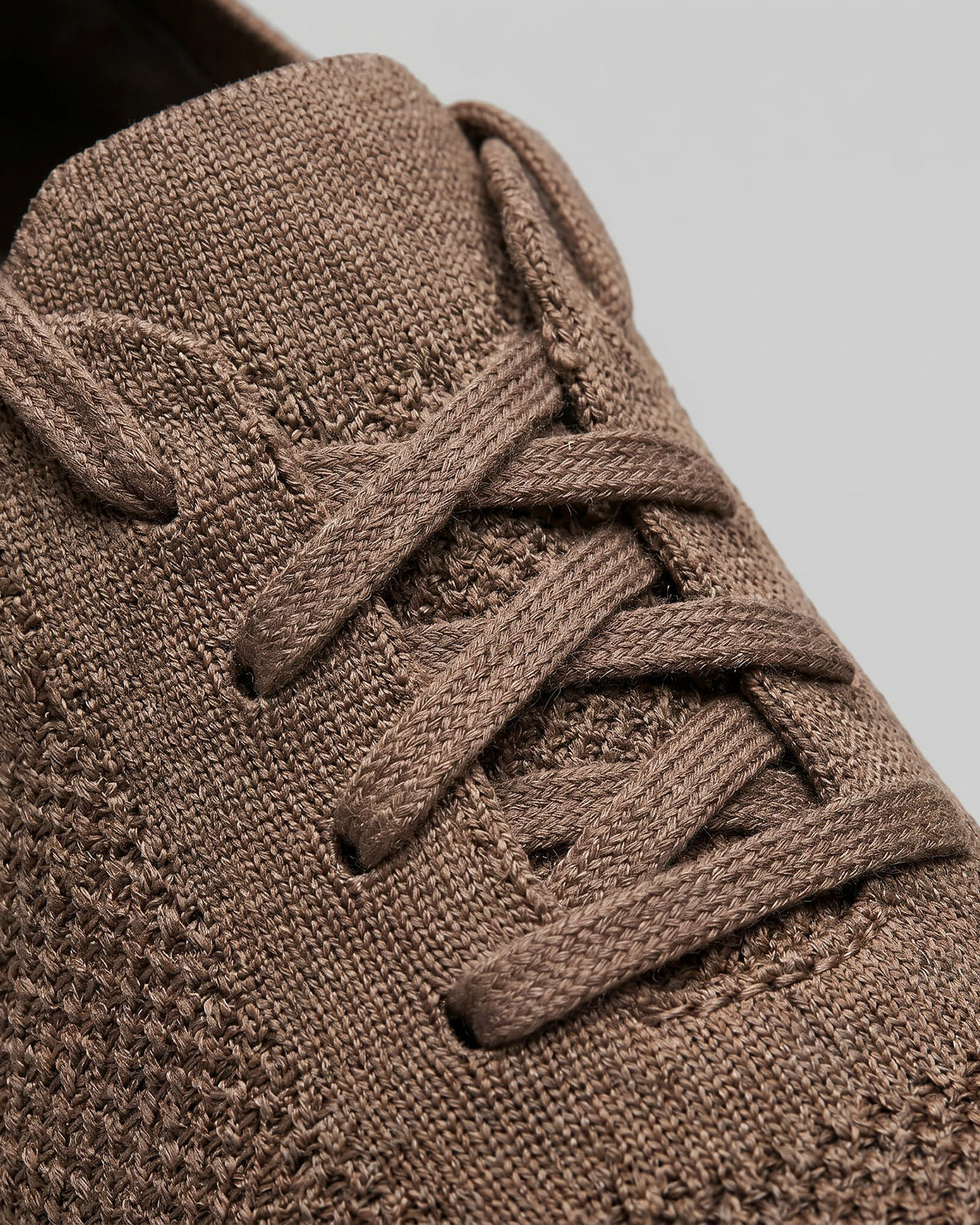 Retro Sneakers Men Knit Leather Lace-Up Trainers Beige - Valedrian — view 10