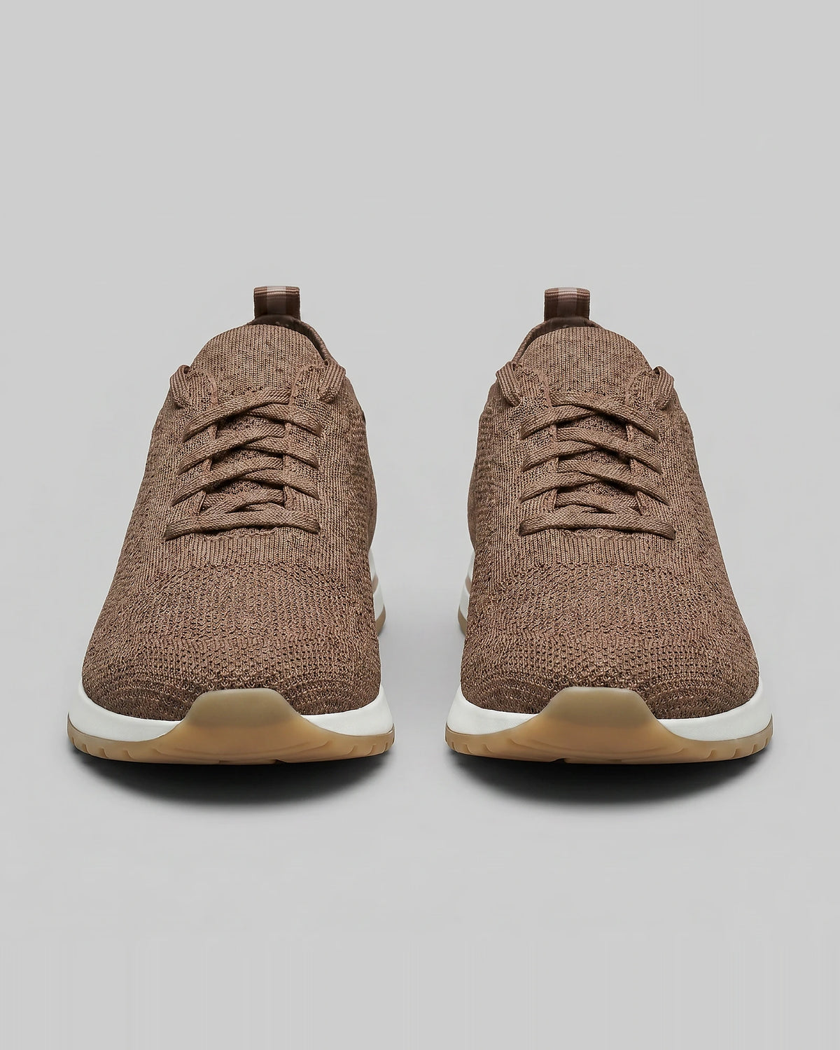 Retro Sneakers Men Knit Leather Lace-Up Trainers Beige - Valedrian — view 9