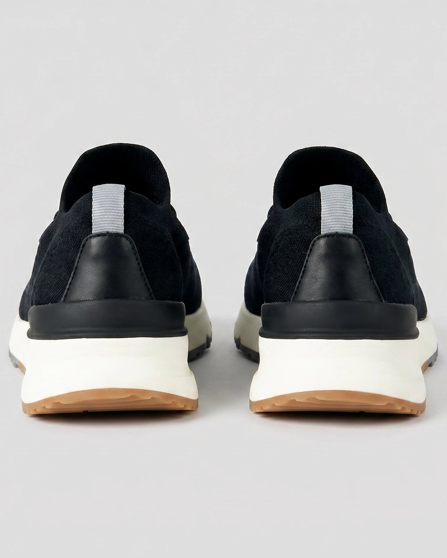 Retro Sneakers Men Merino Knit Mesh Upper Black Lace-Up | Valedrian — view 3