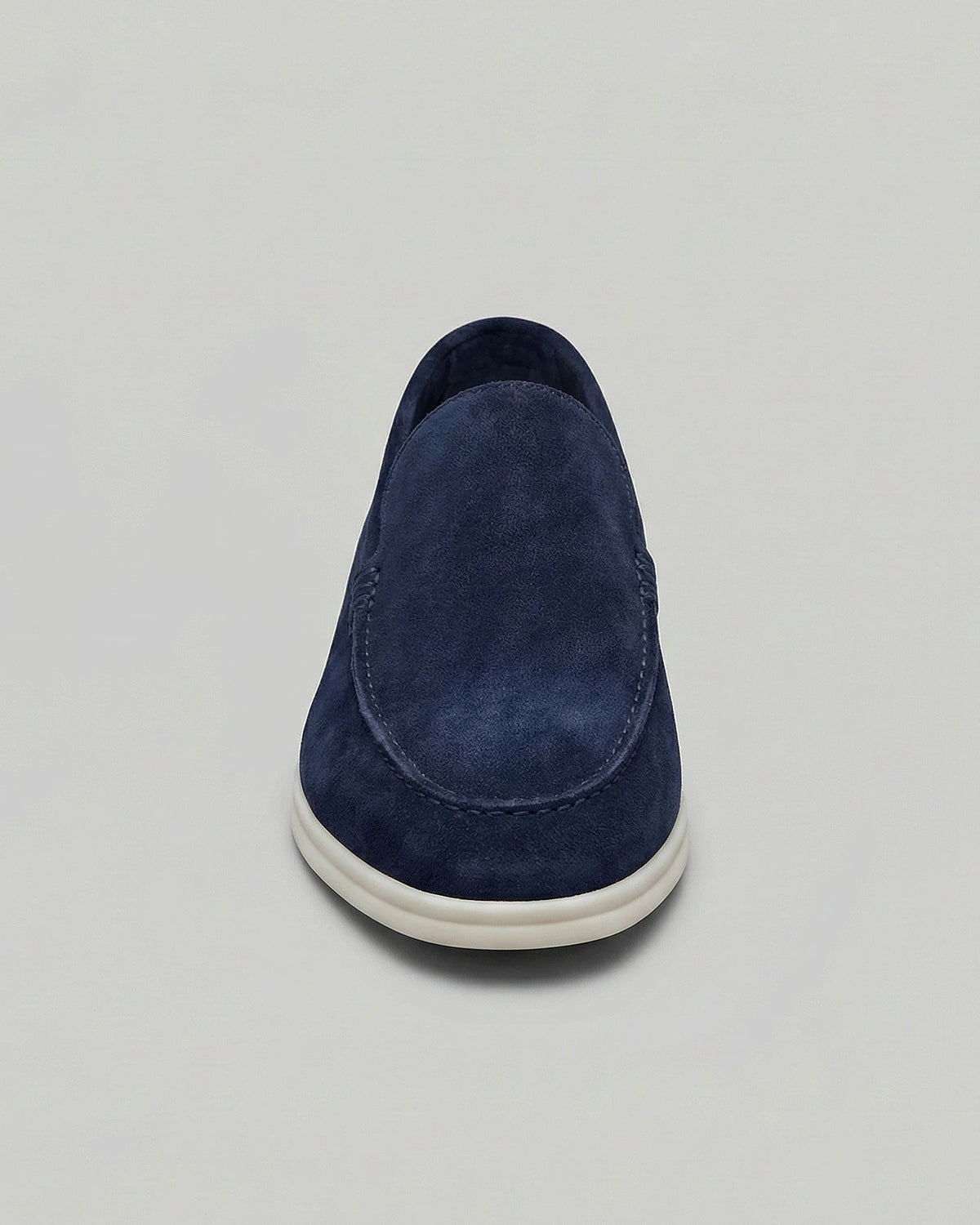 Suede Loafers Men Beige PU Penny Strap Slip-On Moccasin | Valedrian — view 14