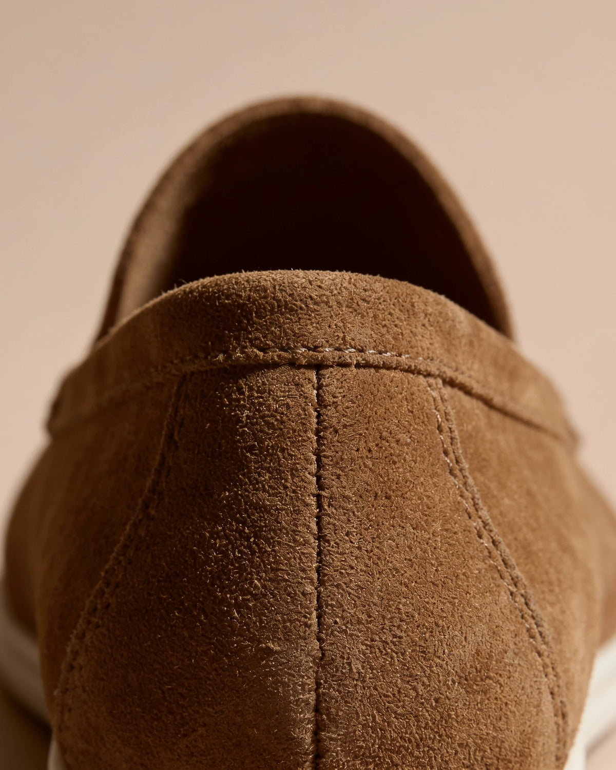 Suede Loafers Men Beige PU Penny Strap Slip-On Moccasin | Valedrian — view 24