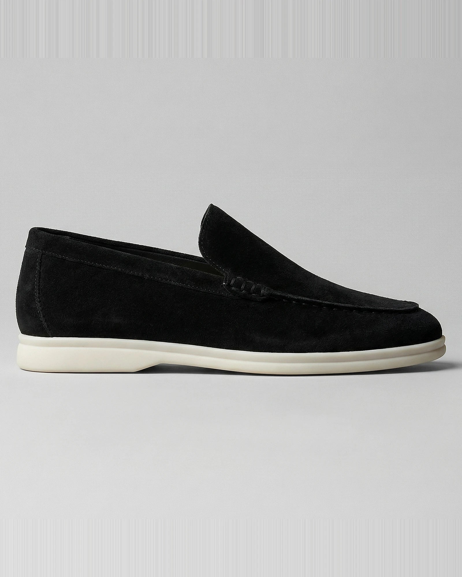 Suede Loafers Men Beige PU Penny Strap Slip-On Moccasin | Valedrian — view 33