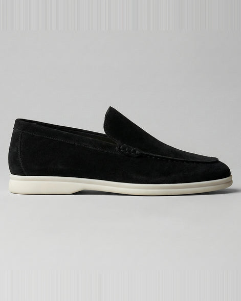 Suede Loafers Men Beige PU Penny Strap Slip-On Moccasin | Valedrian — view 33
