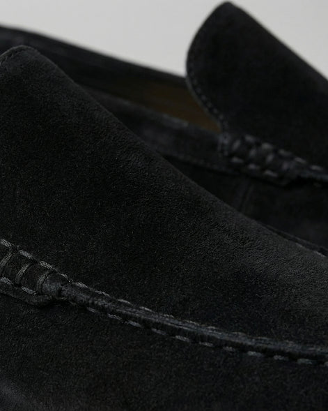 Suede Loafers Men Beige PU Penny Strap Slip-On Moccasin | Valedrian — view 35
