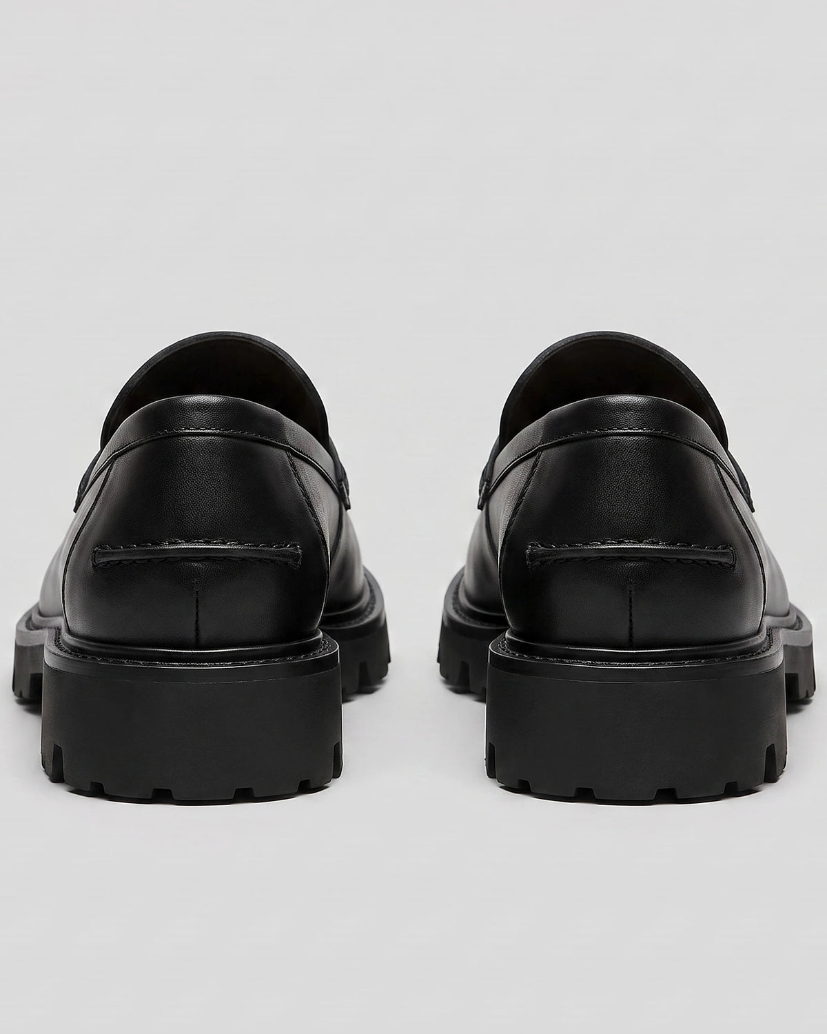 Suede Loafers Men Chunky Lug Sole Penny Loafer Navy Dark Blue Slip-On - Valedrian — view 15