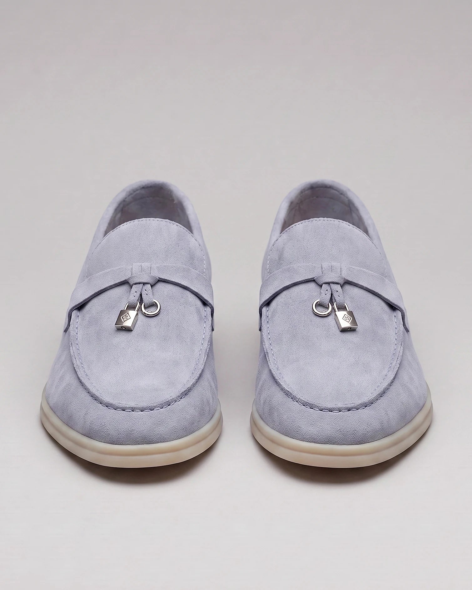 Suede Loafers Men Cowhide Tassel Slip-On, Sky Blue - Valedrian — view 14