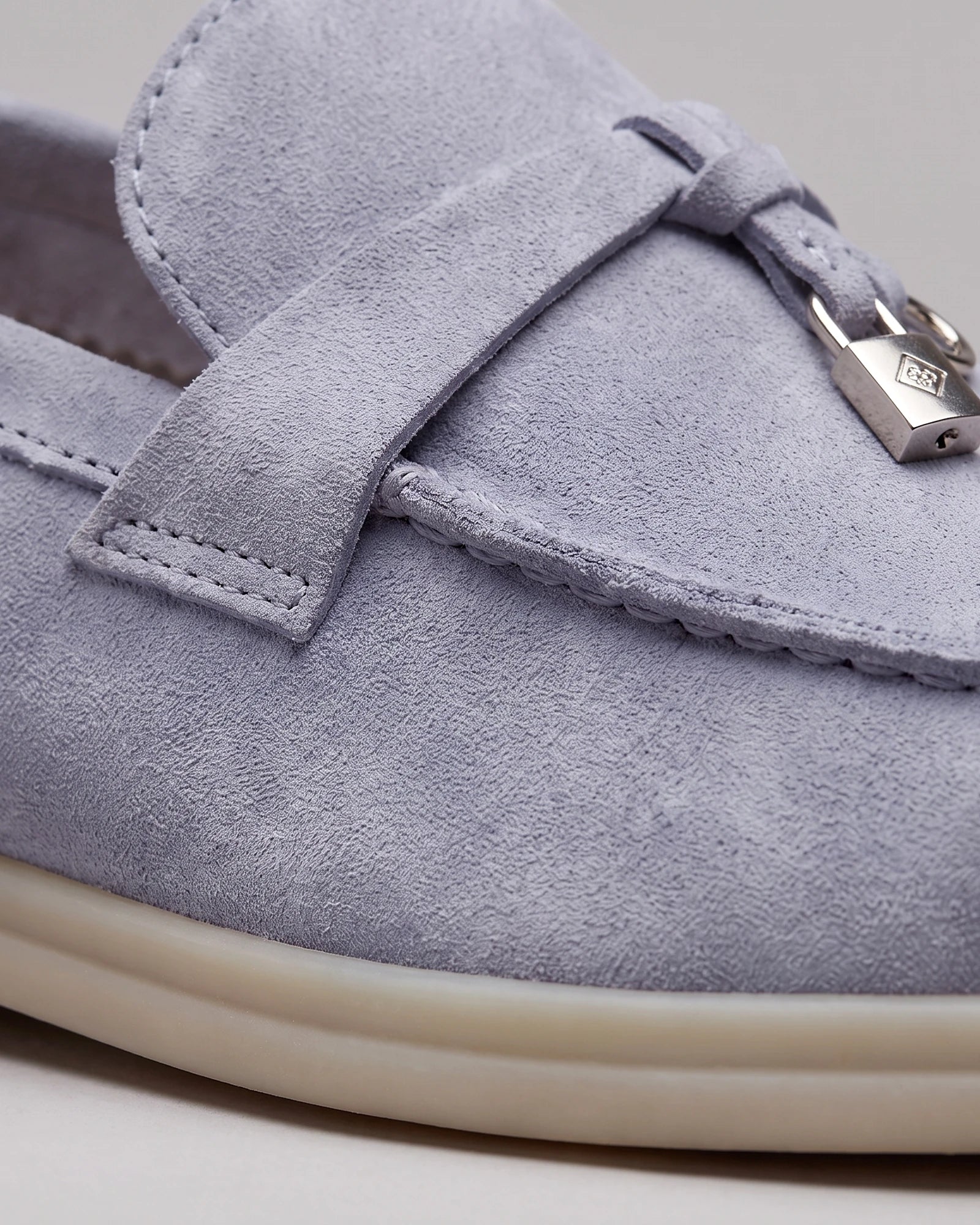 Suede Loafers Men Cowhide Tassel Slip-On, Sky Blue - Valedrian — view 17