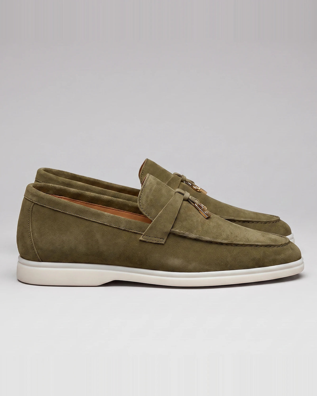 Suede Loafers Men Cowhide Tassel Slip-On, Sky Blue - Valedrian — view 21
