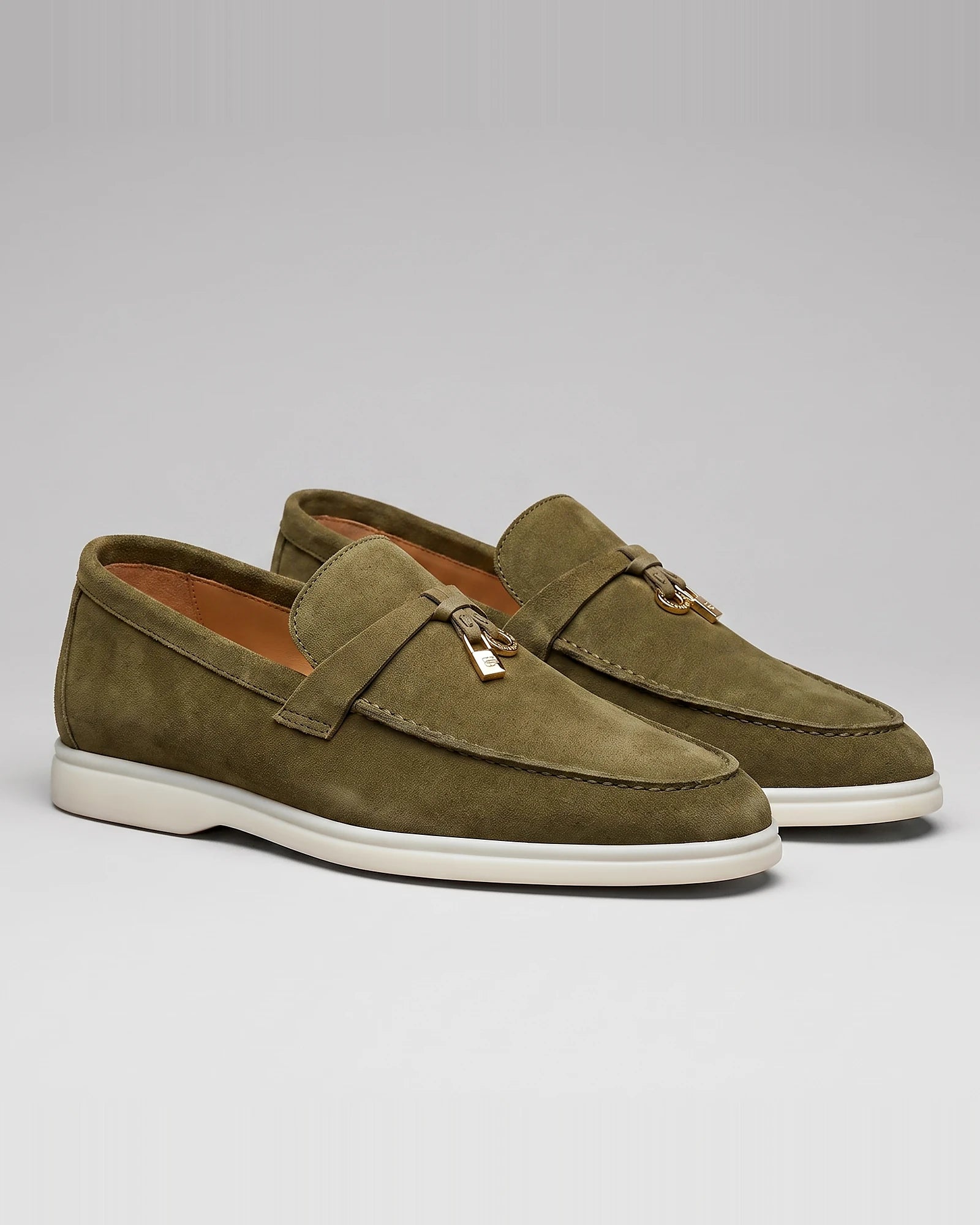 Suede Loafers Men Cowhide Tassel Slip-On, Sky Blue - Valedrian — view 23