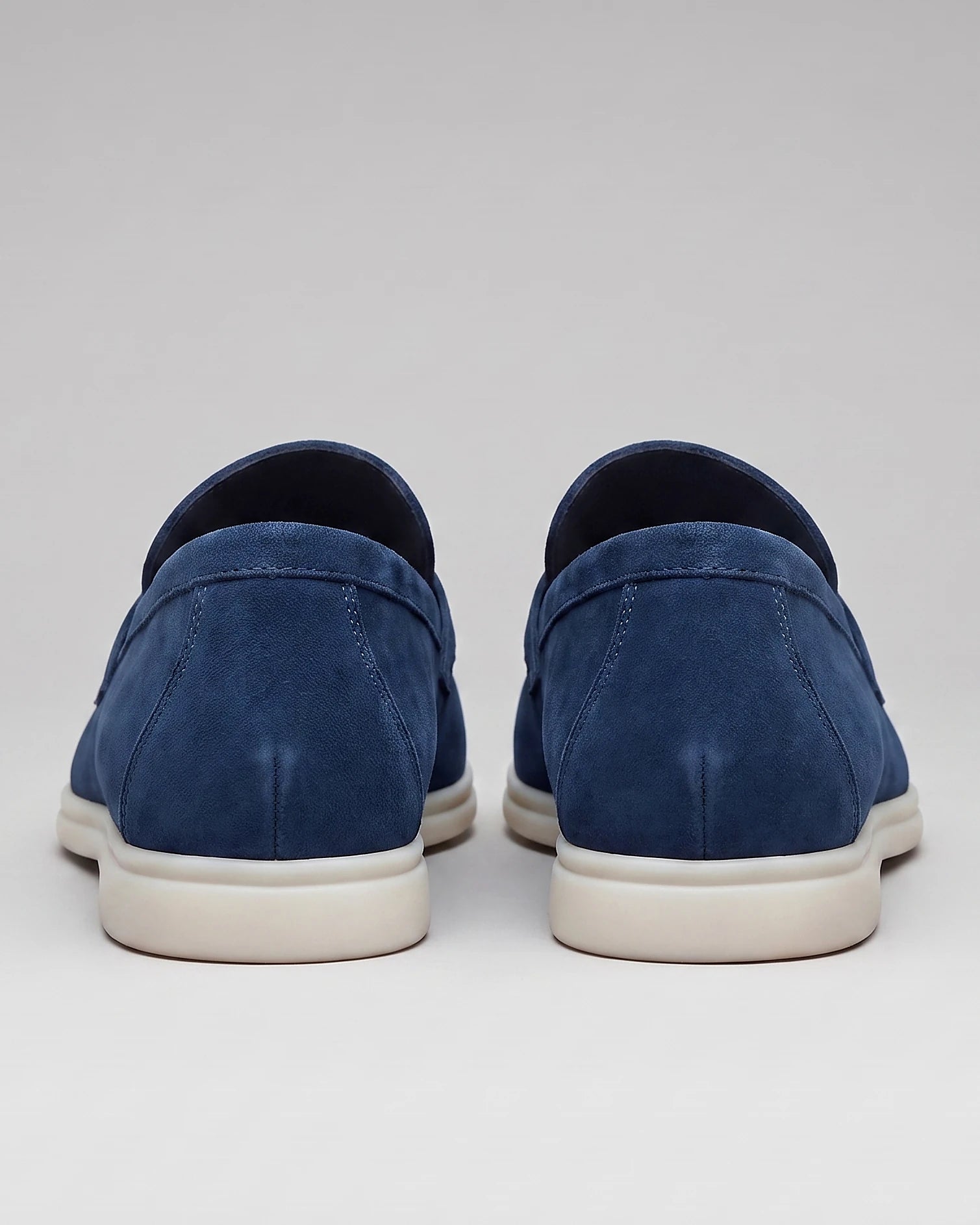Suede Loafers Men Cowhide Tassel Slip-On, Sky Blue - Valedrian — view 9