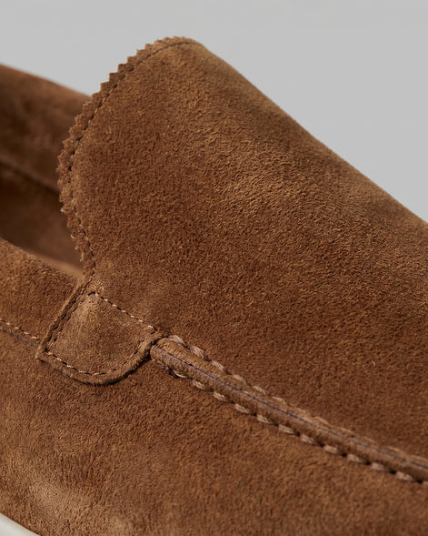 Suede Loafers Men Light Beige Slip-On - Valedrian — view 16