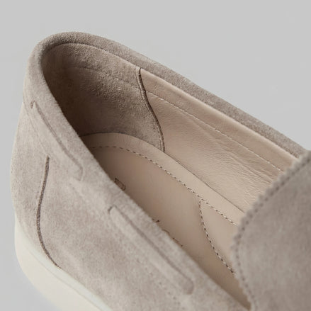 Suede Loafers Men Light Beige Slip-On - Valedrian — view 2