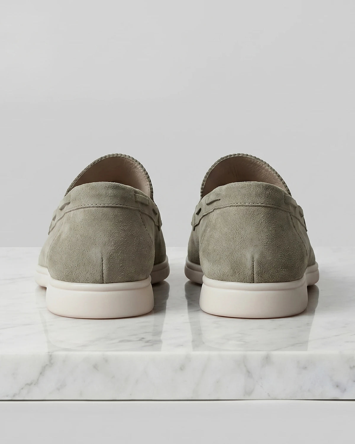 Suede Loafers Men Light Beige Slip-On - Valedrian — view 7