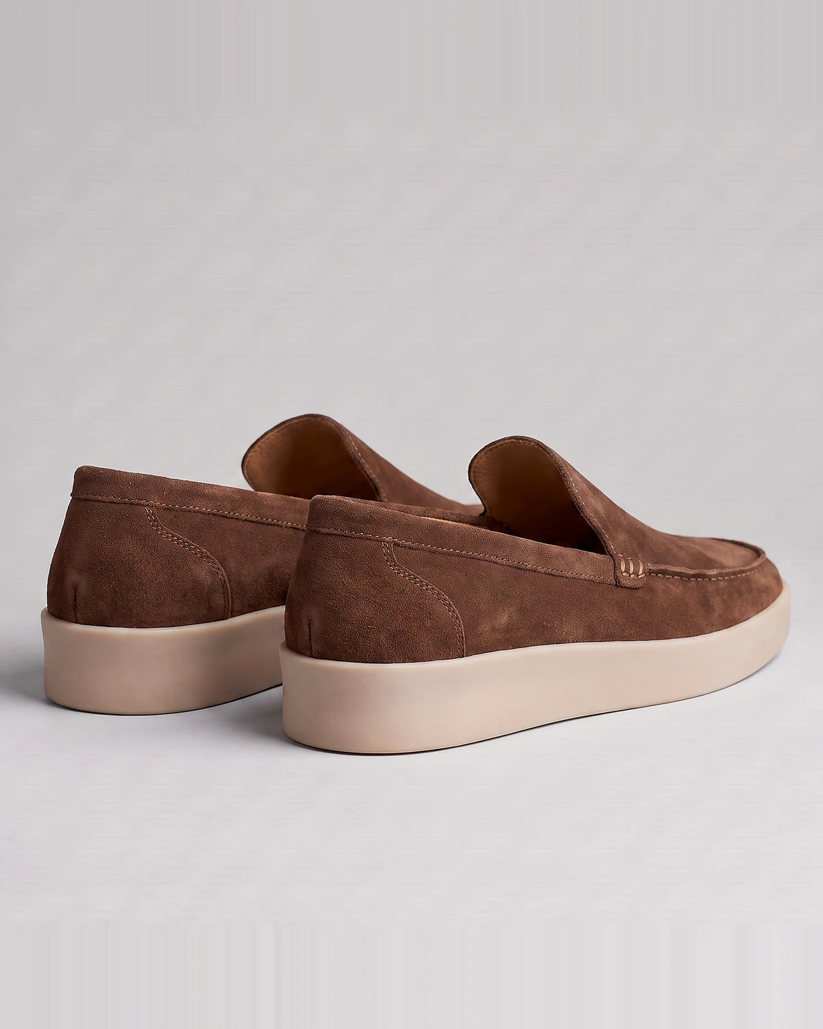 Suede Loafers Men Sheep Suede Slip-On Moc-Toe Sand - Valedrian — view 15