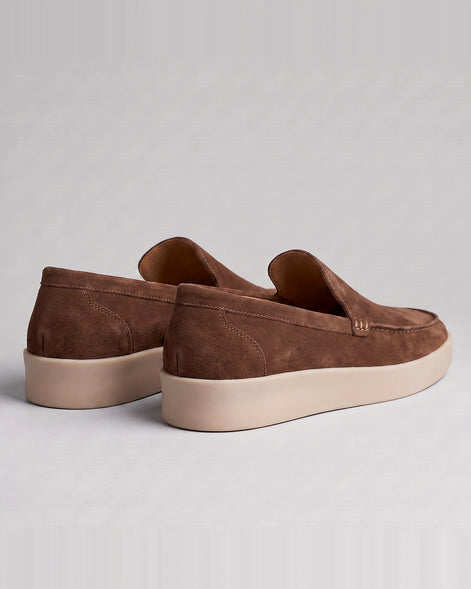 Suede Loafers Men Sheep Suede Slip-On Moc-Toe Sand - Valedrian — view 15