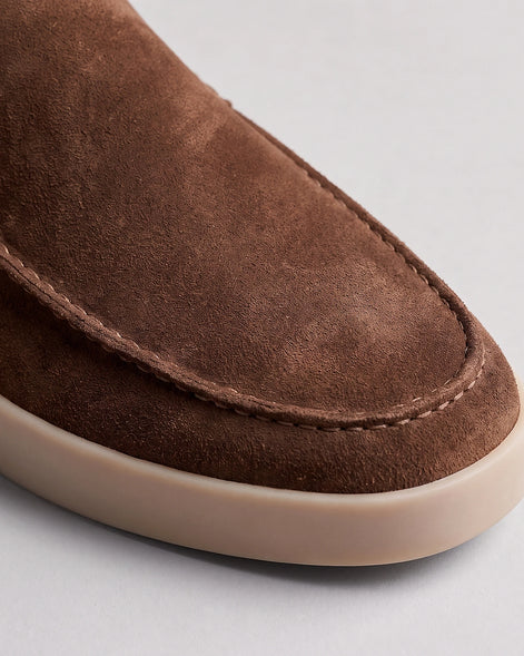 Suede Loafers Men Sheep Suede Slip-On Moc-Toe Sand - Valedrian — view 17