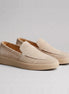 Suede Loafers Men Sheep Suede Slip-On Moc-Toe Sand - Valedrian