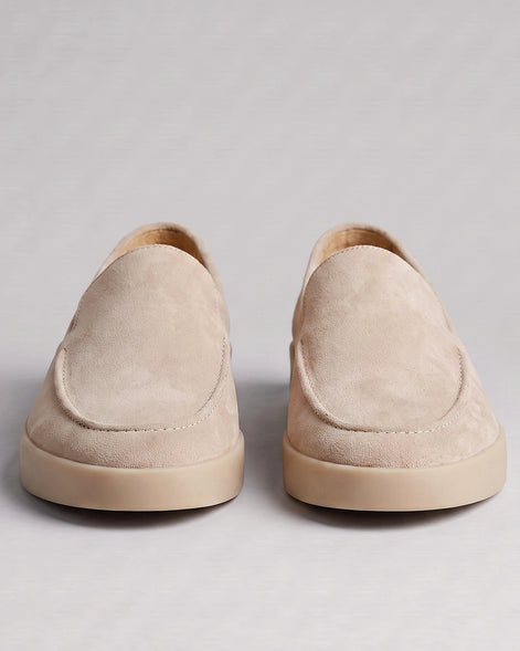 Suede Loafers Men Sheep Suede Slip-On Moc-Toe Sand - Valedrian — view 2