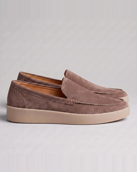 Suede Loafers Men Sheep Suede Slip-On Moc-Toe Sand - Valedrian — view 22